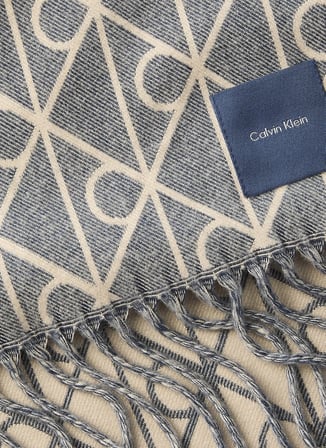 Calvin Klein Gri Kadın Desenli Atkı LV04F9024GCEC
