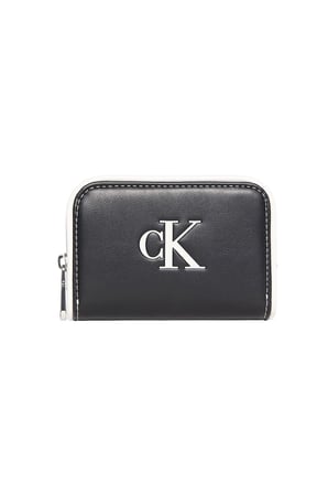 Kadın CK Medium Fermuar Detaylı Kontrast Cüzdan