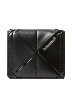 WOVEN FLAP CARD CASE, UB1 Kadın Siyah Cüzdan