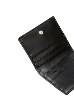 WOVEN FLAP CARD CASE, UB1 Kadın Siyah Cüzdan