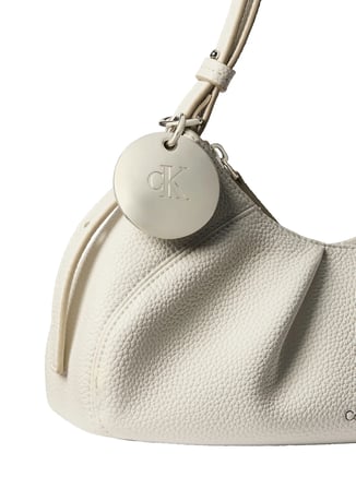 Calvin Klein Beyaz Kadın Omuz Çantası ENGRAVED HW SMALL BAG