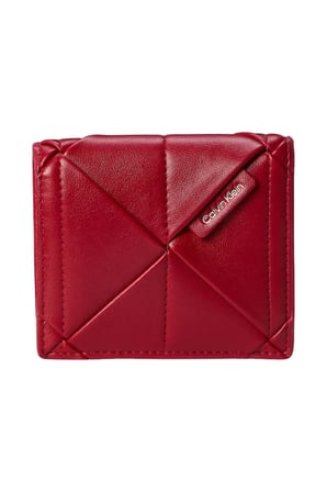 WOVEN FLAP CARD CASE, XLL Kadın Kırmızı Cüzdan