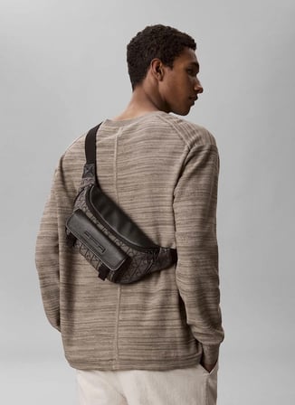 Calvin Klein Çok Renkli Erkek Bel Çantası MIXED EMBLEM AOP WAISTBAG