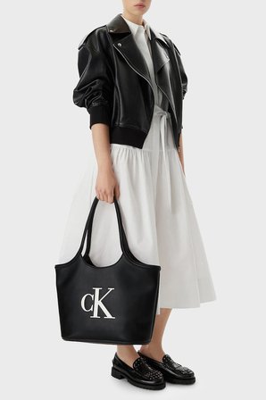 Calvin Klein Logolu Omuz Askılı Çanta LV04F3562G3L2 Bayan ÇANTA LV04F3562G 3L2 SİYAH