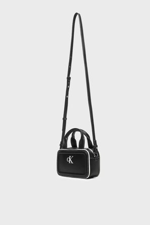 Calvin Klein Logolu Sabit Saplı Çanta LV04F1257GUB1 Bayan ÇANTA LV04F1257G UB1 SİYAH
