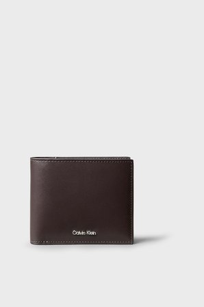Calvin Klein % 100 Deri Logolu Cüzdan LV04D1225GYG1 Erkek CÜZDAN LV04D1225G YG1 KAHVE