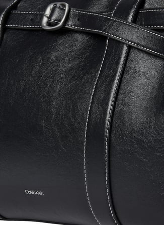 Calvin Klein Siyah Kadın Tote Çanta BUCKLE MEDIUM WORK TOTE