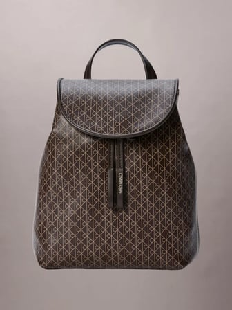 CALVIN KLEIN Kadın Marka Logolu Günlük Kullanıma Uygun Kahverengi Sırt Çantası LV04F3507G 0TK