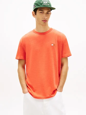 TJM REG BADGE TEE EXT Erkek Kırmızı T-Shirt - DM0DM22667