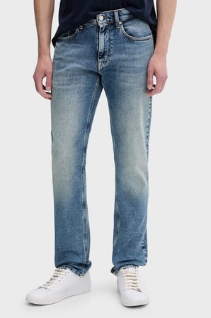 Tommy Jeans Pamuklu Slim Fit Normal Bel Dar Paça Jeans Erkek KOT PANTOLON DM0DM22966 1A5 MAVİ