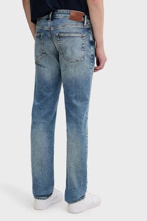 Tommy Jeans Pamuklu Slim Fit Normal Bel Dar Paça Jeans Erkek KOT PANTOLON DM0DM22966 1A5 MAVİ