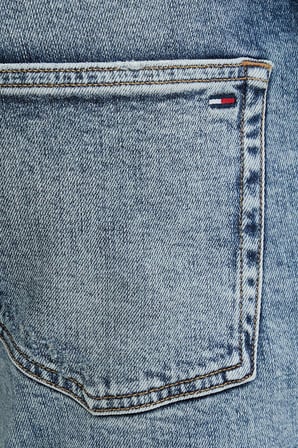 Tommy Jeans Pamuklu Slim Fit Normal Bel Dar Paça Jeans Erkek KOT PANTOLON DM0DM22966 1A5 MAVİ