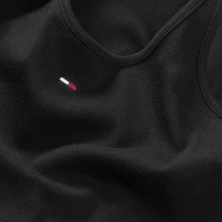 TOMMY HILFIGER Kadın Marka Logolu Günlük Kullanıma Uygun Siyah T-Shirt DW0DW22264 BDS
