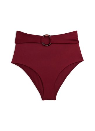 Tommy Hilfiger Bordo Kadın Bikini Alt CLASSIC HIGH WAIST