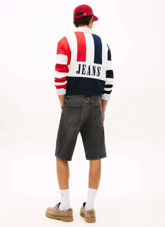 Tommy Jeans Siyah Erkek Denim Şort DM0DM229761BZ Siyah Denim Şort