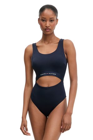 Tommy Hilfiger Kadın Lacivert Pencere Detaylı Mayo UW0UW06367