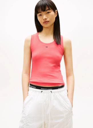 Tommy Jeans Pembe Kadın Atlet TJW ESSENTIAL RIB TANK EXT