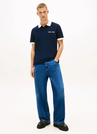 Tommy Jeans Lacivert Erkek Polo T-Shirt DM0DM23036C1G Lacivert Polo T-Shirt
