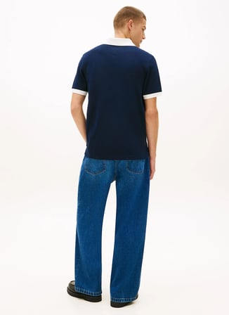 Tommy Jeans Lacivert Erkek Polo T-Shirt DM0DM23036C1G Lacivert Polo T-Shirt