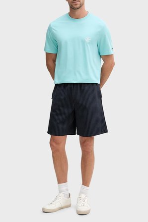 Tommy Hilfiger Logolu Pamuklu Regular Fit Bisiklet Yaka T Shirt Erkek T SHİRT MW0MW43066 CSR AQUA