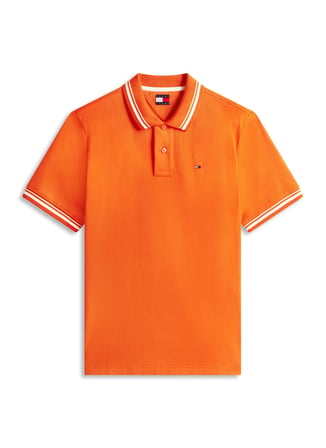 Tommy Jeans Turuncu Erkek Polo T-Shirt DM0DM22700XM2 Kırmızı Polo T-Shirt