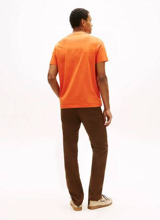 Tommy Hilfiger Turuncu Erkek T-Shirt MW0MW43066SCX_SCRIPT MONOGRAM SWIMS