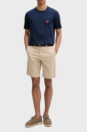 Tommy Hilfiger Logolu Pamuklu Regular Fit Bisiklet Yaka T Shirt Erkek T SHİRT MW0MW43066 DCC LACİVERT