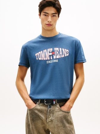 TJM REG LA WAVING FLAG EXT Erkek Mavi T-Shirt - DM0DM22520