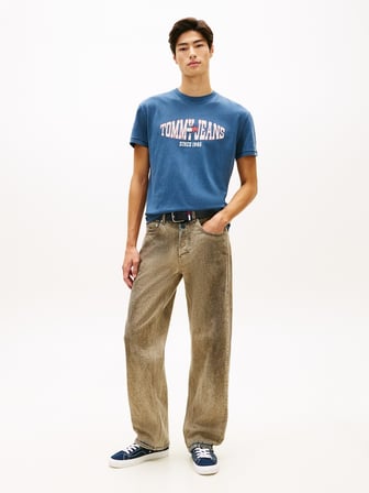 TJM REG LA WAVING FLAG EXT Erkek Mavi T-Shirt - DM0DM22520