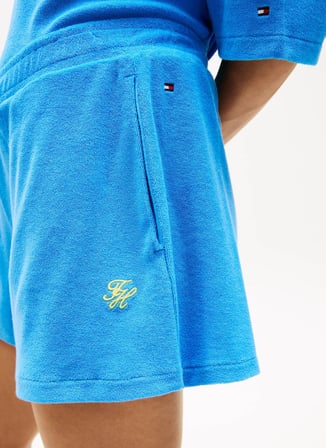 Tommy Hilfiger Mavi Kadın Nakışlı Şort TOWELING SHORT