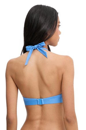 Tommy Hilfiger Kadın Mavi Boyundan Bağlamalı Bikini Üstü UW0UW06358 