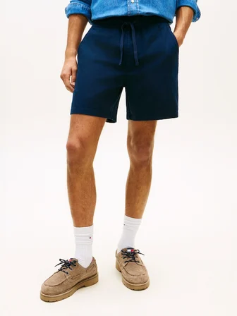 TJM LINEN BLEND PULL-ON SHORT Erkek Mavi Şort - DM0DM22825