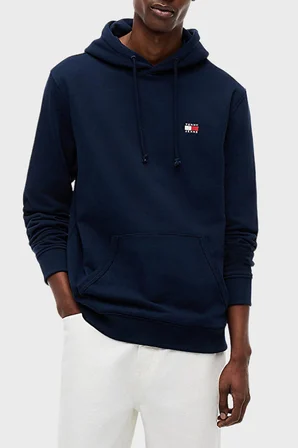 Tommy Jeans Regular Fit Pamuklu Kapüşonlu Sweat Erkek SWEAT DM0DM21922 C1G LACİVERT