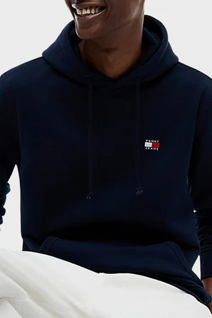 Tommy Jeans Regular Fit Pamuklu Kapüşonlu Sweat Erkek SWEAT DM0DM21922 C1G LACİVERT