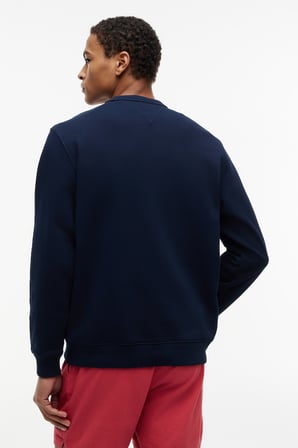 TJM REG BADGE CREW HTR Erkek Mavi Sweatshirt - DM0DM21921