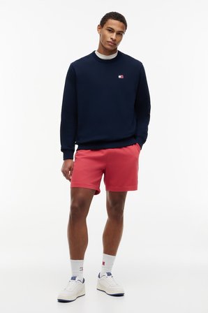 TJM REG BADGE CREW HTR Erkek Mavi Sweatshirt - DM0DM21921
