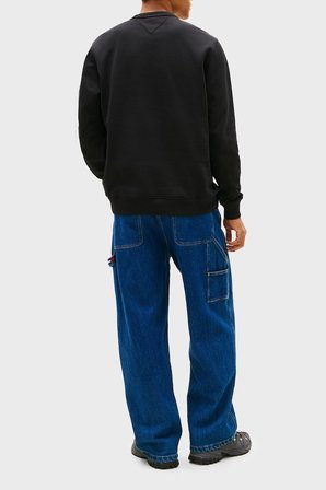 Tommy Jeans Regular Fit Pamuklu Bisiklet Yaka Sweat Erkek SWEAT DM0DM21921 BDS SİYAH