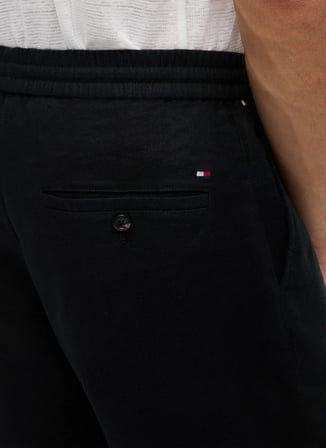 Tommy Hilfiger Siyah Erkek Şort MW0MW44353BDS_DOVER 8 PO SORONA LIN