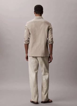 Calvin Klein Jeans Ekru Erkek Chino Pantolon LV04RG615GNSU BAGGY HEAVY Ekru