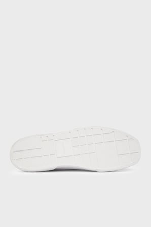 Calvin Klein Deri Logolu Sneaker Ayakkabı HW0HW030770K4 Bayan AYAKKABI HW0HW03077 0K4 BEYAZ