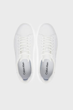 Calvin Klein Deri Logolu Sneaker Ayakkabı HW0HW032950K4 Bayan AYAKKABI HW0HW03295 0K4 BEYAZ