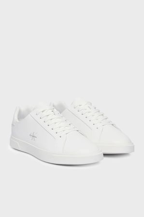 Calvin Klein Deri Logolu Sneaker Ayakkabı HW0HW032950K4 Bayan AYAKKABI HW0HW03295 0K4 BEYAZ