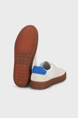 Calvin Klein Logolu Süet Detaylı Sneaker Ayakkabı YM0YM013950IO Erkek AYAKKABI YM0YM01395 0IO GRİ-BEYAZ