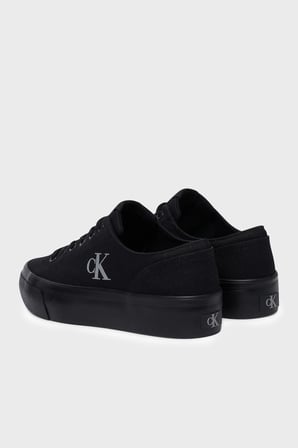 Calvin Klein Logolu Kanvas Sneaker Ayakkabı YW0YW017630GJ Bayan AYAKKABI YW0YW01763 0GJ SİYAH