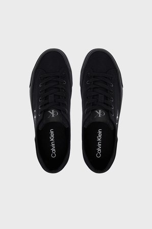 Calvin Klein Logolu Kanvas Sneaker Ayakkabı YW0YW017630GJ Bayan AYAKKABI YW0YW01763 0GJ SİYAH