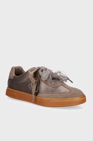 Calvin Klein Logolu Saten Karışımlı Sneaker Ayakkabı HW0HW032880H0 Bayan AYAKKABI HW0HW03288 0H0 PUDRA