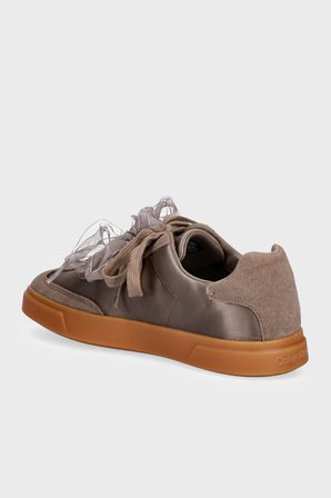 Calvin Klein Logolu Saten Karışımlı Sneaker Ayakkabı HW0HW032880H0 Bayan AYAKKABI HW0HW03288 0H0 PUDRA
