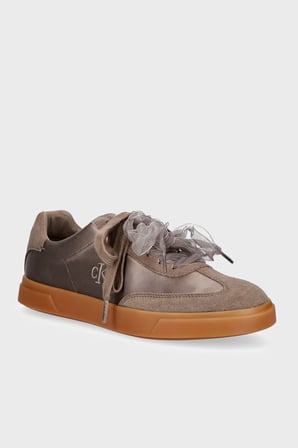 Calvin Klein Logolu Saten Karışımlı Sneaker Ayakkabı HW0HW032880H0 Bayan AYAKKABI HW0HW03288 0H0 PUDRA