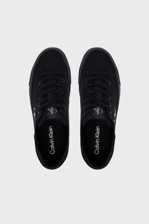 Calvin Klein Logolu Kanvas Sneaker Ayakkabı YW0YW017630GJ Bayan AYAKKABI YW0YW01763 0GJ SİYAH