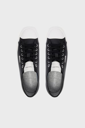 Calvin Klein Deri Logolu Sneaker Ayakkabı HW0HW03077BEH Bayan AYAKKABI HW0HW03077 BEH SİYAH